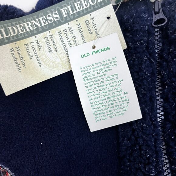 VTG NWT Northern Reflections Cabincore Sherpa Fleece Coat Size M Embroidered - Picture 12 of 15